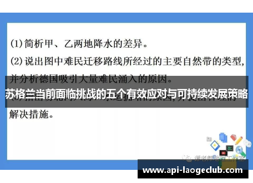 苏格兰当前面临挑战的五个有效应对与可持续发展策略
